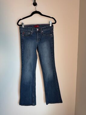 Women’s Blue Denim Bootcut Jeans - Classic Mid Wash